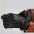 Top class classique noir couleur homme hommes affaires peau de demoiselle en cuir gants